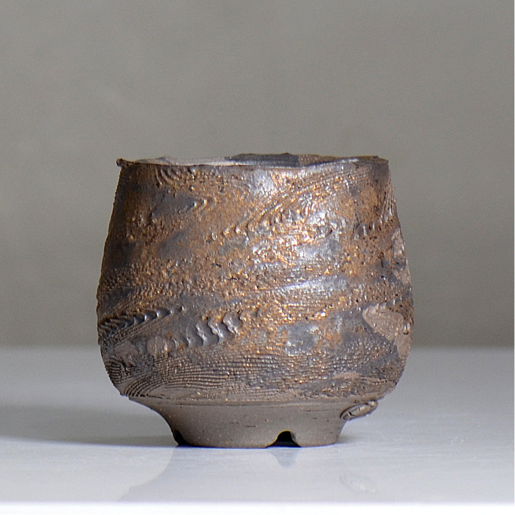 陶房KIBI  / 金泥  /  tk2_kd02_s / 約 φ9cm / 植木鉢