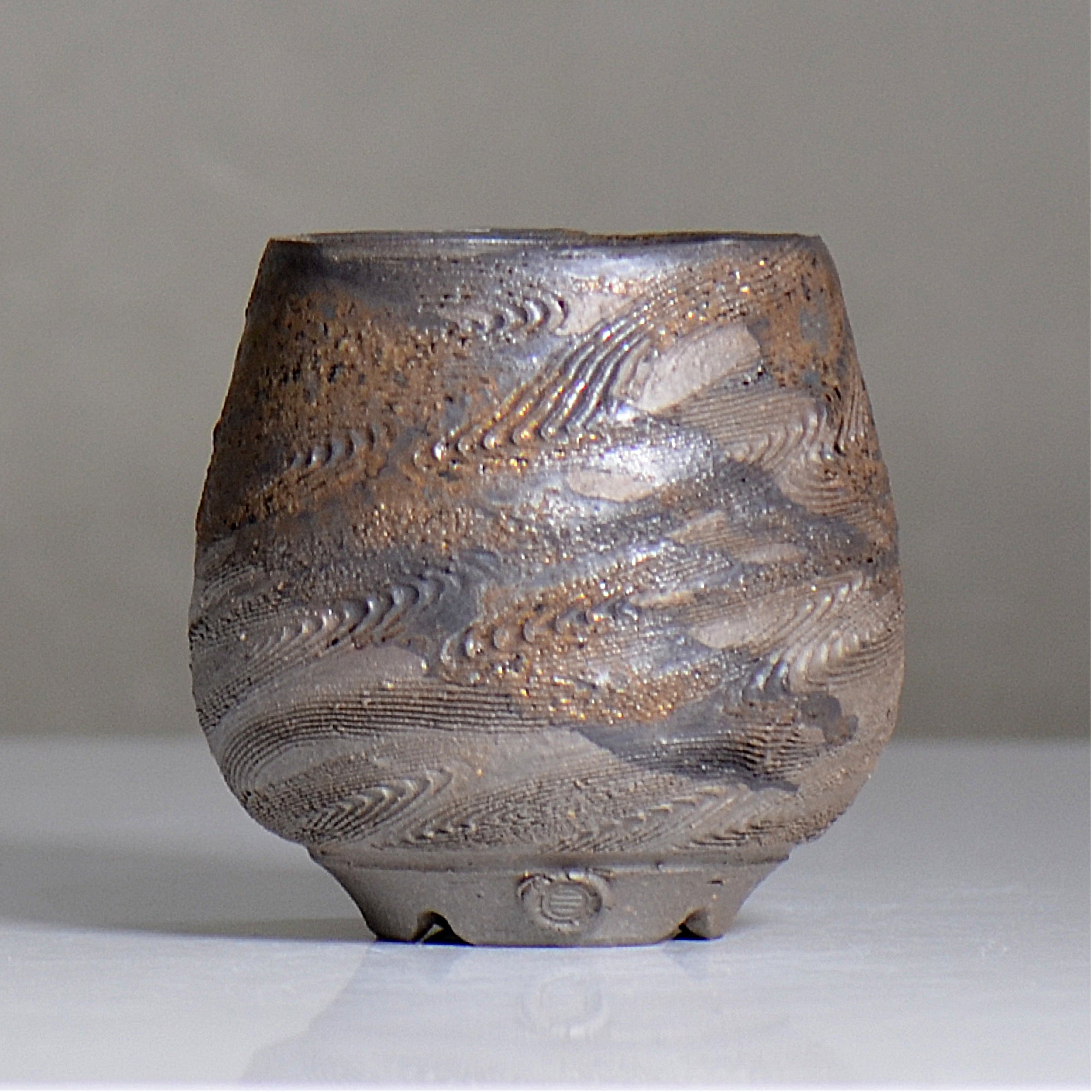陶房KIBI  / 金泥  /  tk2_kd03_xs / 約 φ8.5cm / 植木鉢