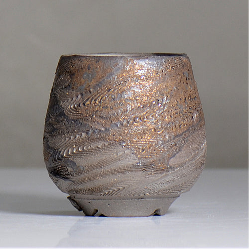 陶房KIBI  / 金泥  /  tk2_kd03_xs / 約 φ8.5cm / 植木鉢