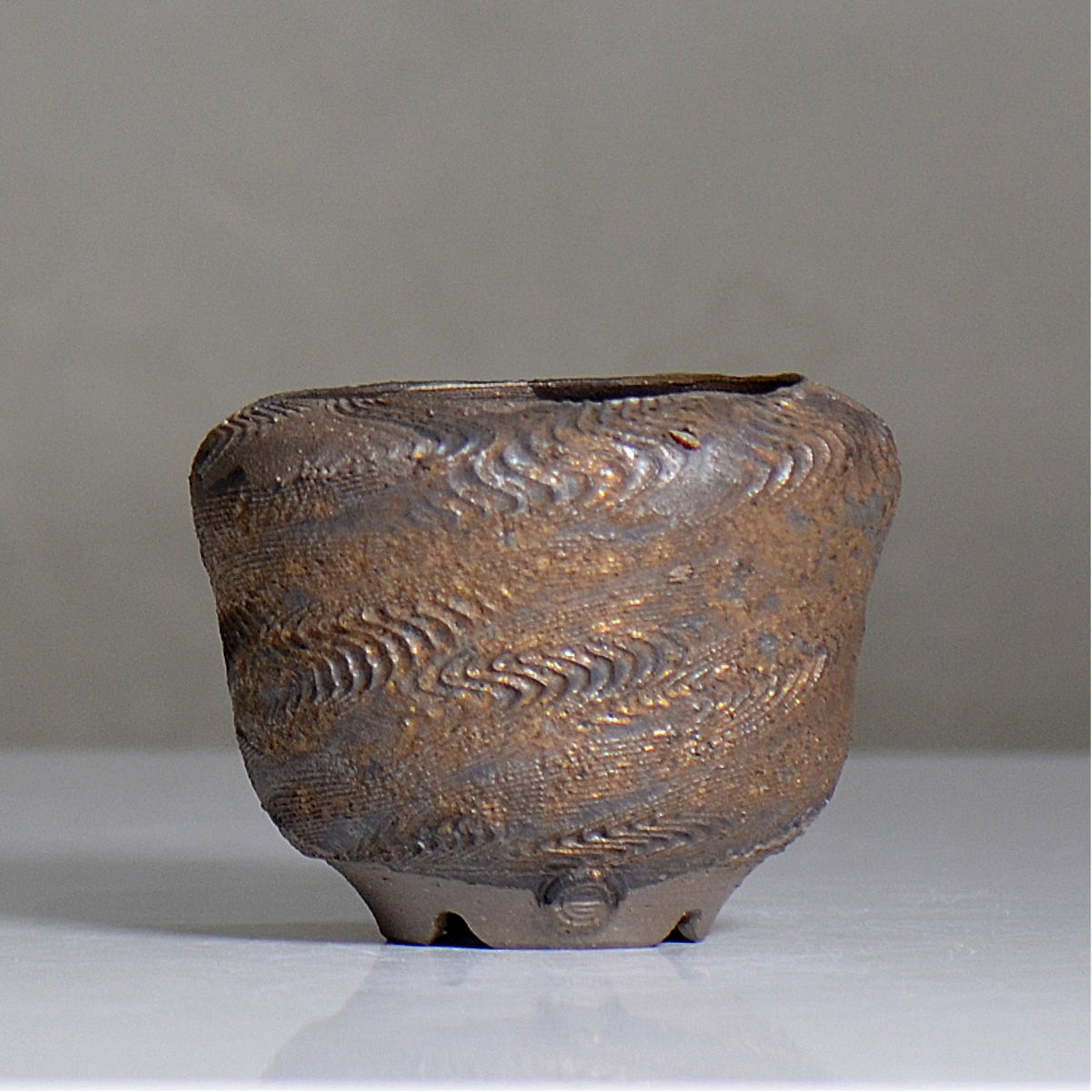陶房KIBI  / 金泥  /  tk2_kd04_s / 約 φ11.5cm / 植木鉢
