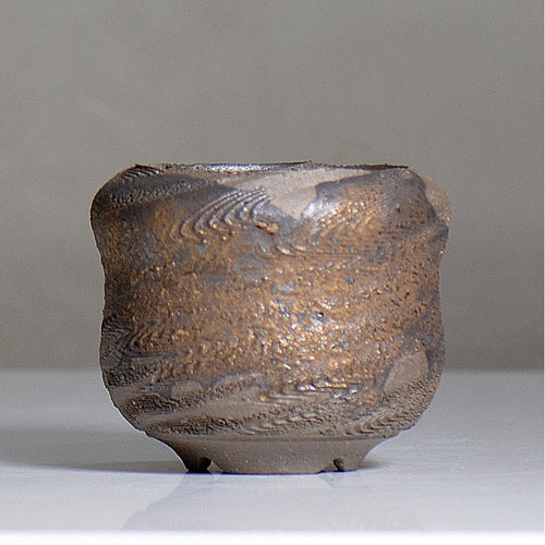 陶房KIBI  / 金泥  /  tk2_kd05_s / 約 φ11.7cm / 植木鉢
