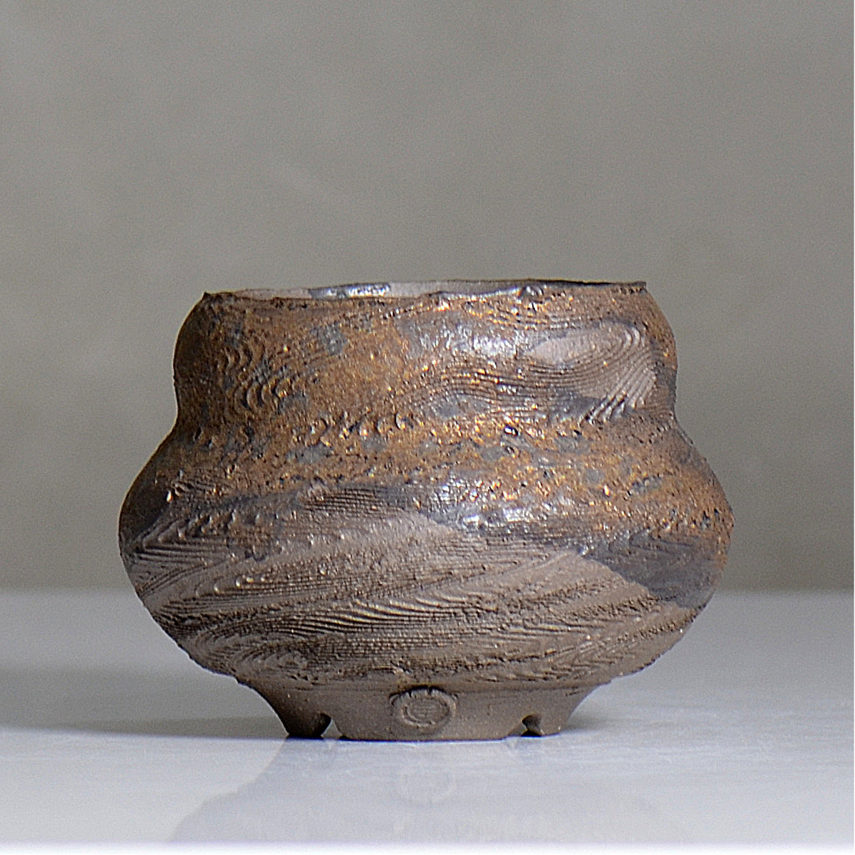 陶房KIBI  / 金泥  /  tk2_kd06_s / 約 φ9.3cm / 植木鉢