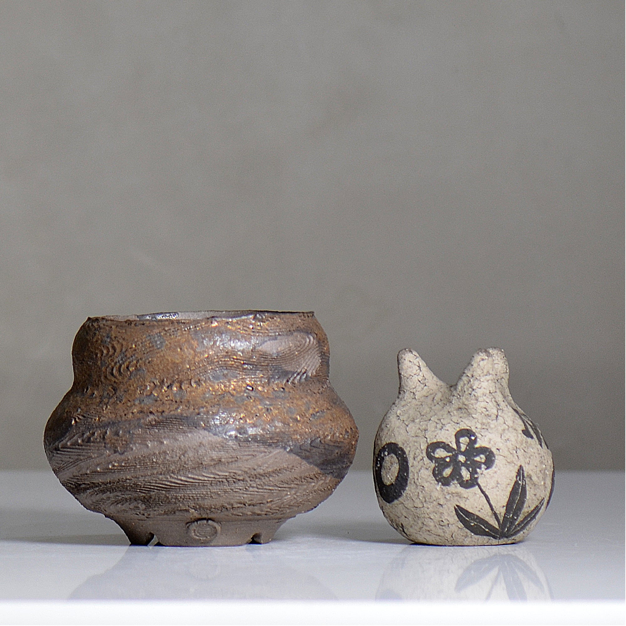 陶房KIBI  / 金泥  /  tk2_kd06_s / 約 φ9.3cm / 植木鉢