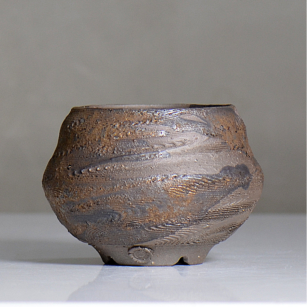 陶房KIBI  / 金泥  /  tk2_kd07_s / 約 φ9.7cm / 植木鉢