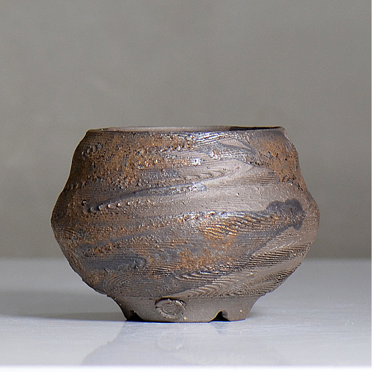 陶房KIBI  / 金泥  /  tk2_kd07_s / 約 φ9.7cm / 植木鉢