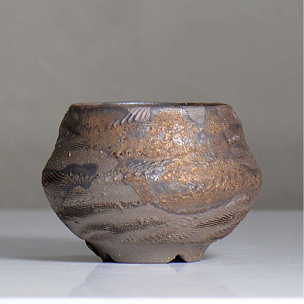 陶房KIBI  / 金泥  /  tk2_kd07_s / 約 φ9.7cm / 植木鉢