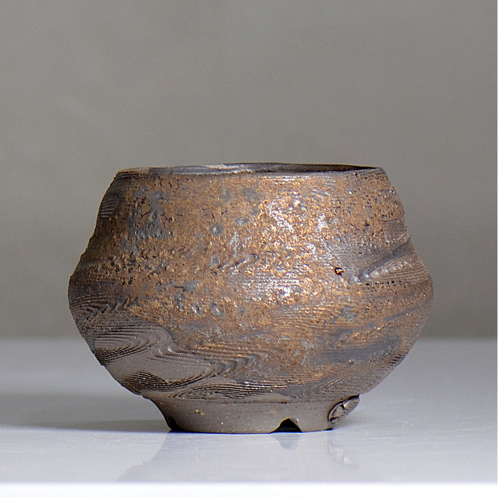 陶房KIBI  / 金泥  /  tk2_kd07_s / 約 φ9.7cm / 植木鉢
