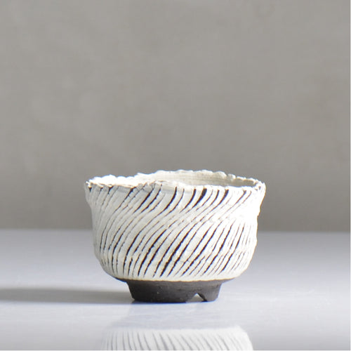 陶房Kibi / シュレッド/ tk2_sd01_s  / 約 φ9cm / 植木鉢