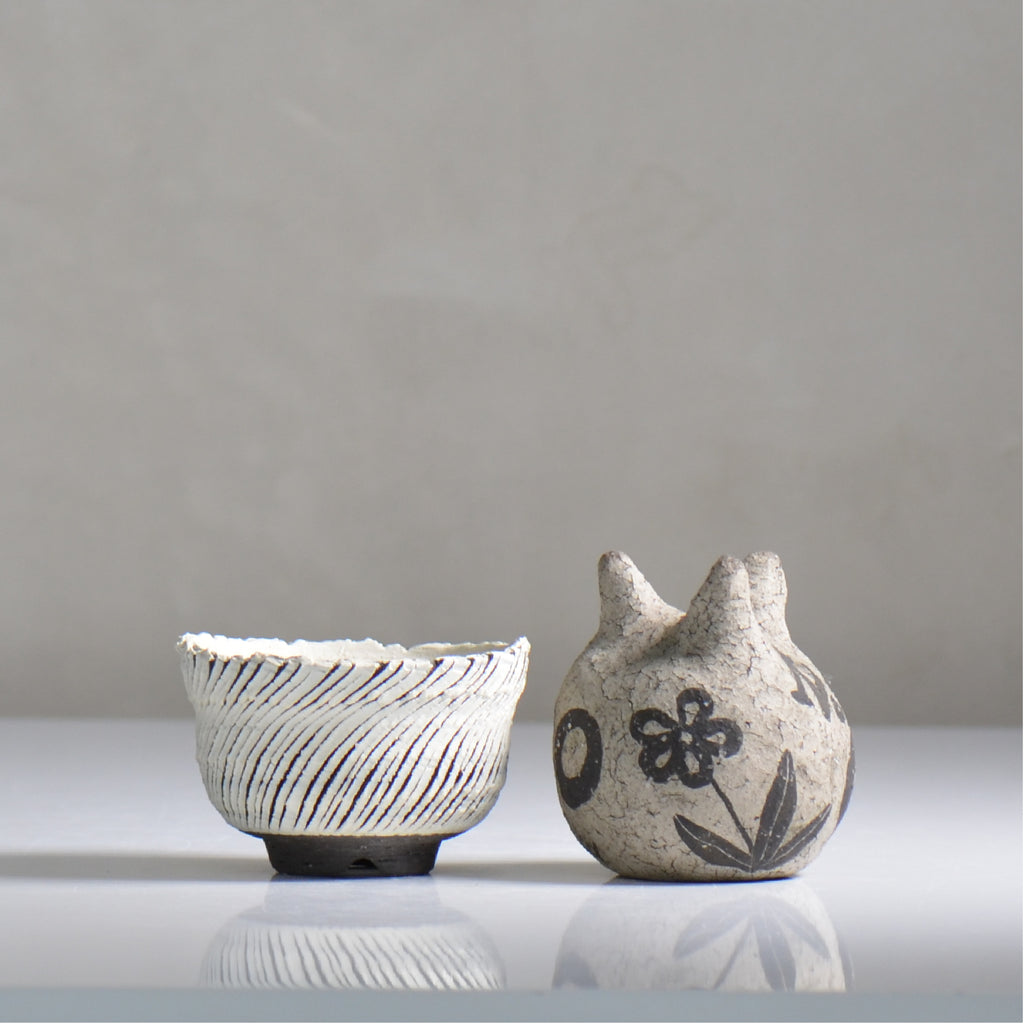 陶房Kibi / シュレッド/ tk2_sd01_s  / 約 φ9cm / 植木鉢