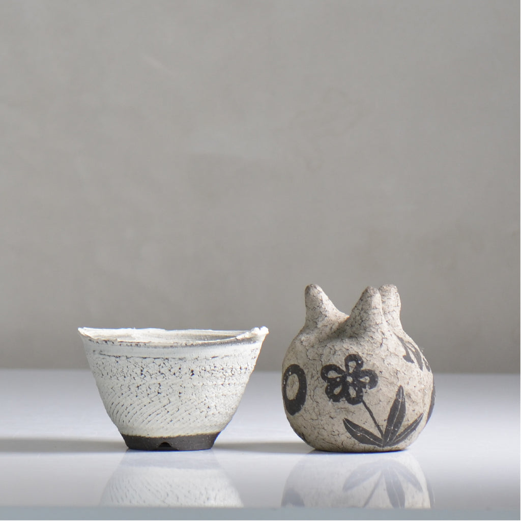 陶房Kibi / シュレッド/ tk2_sd02_s  / 約 φ9cm / 植木鉢