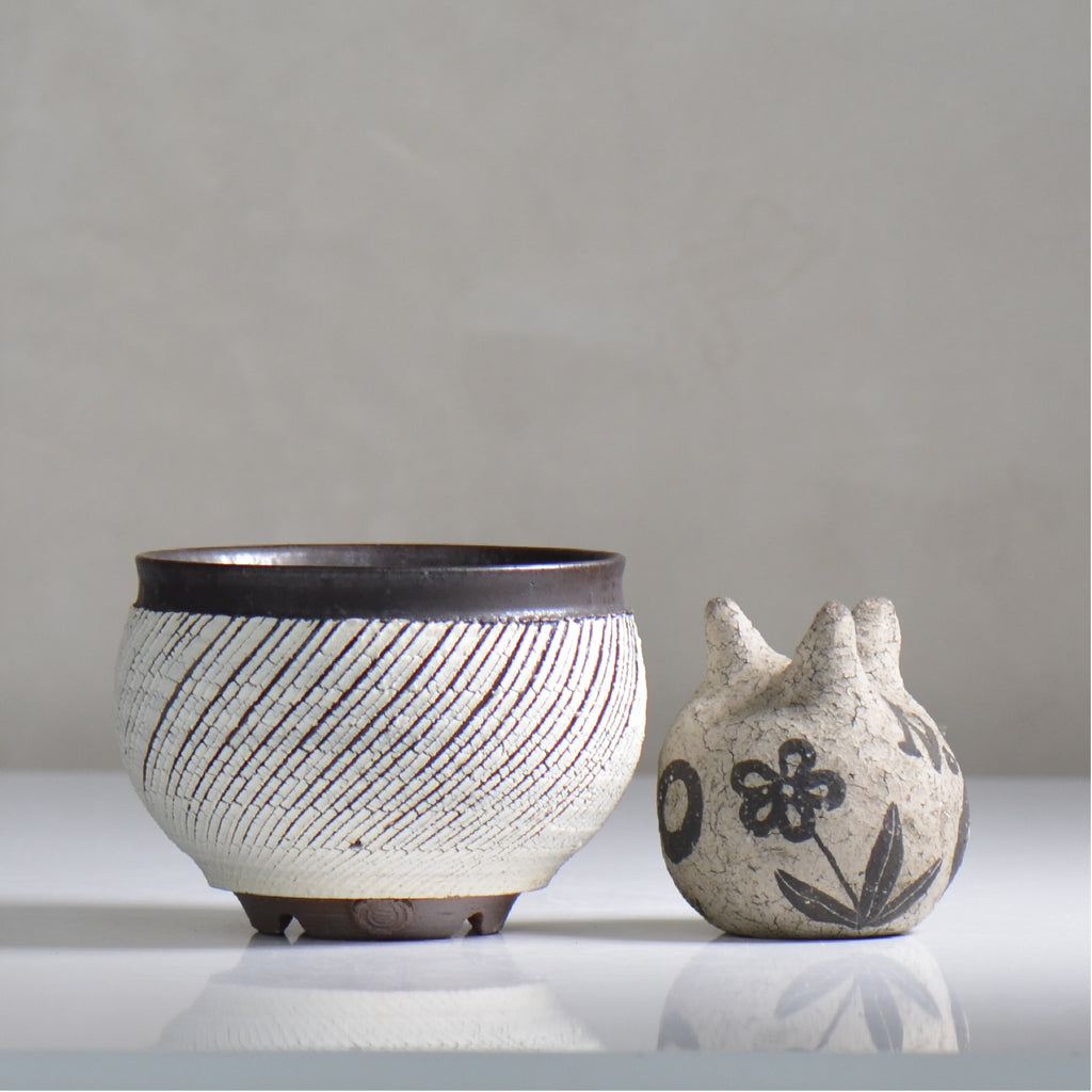 陶房Kibi / シュレッド/tk2_sd05_s  / 約 φ12cm / 植木鉢