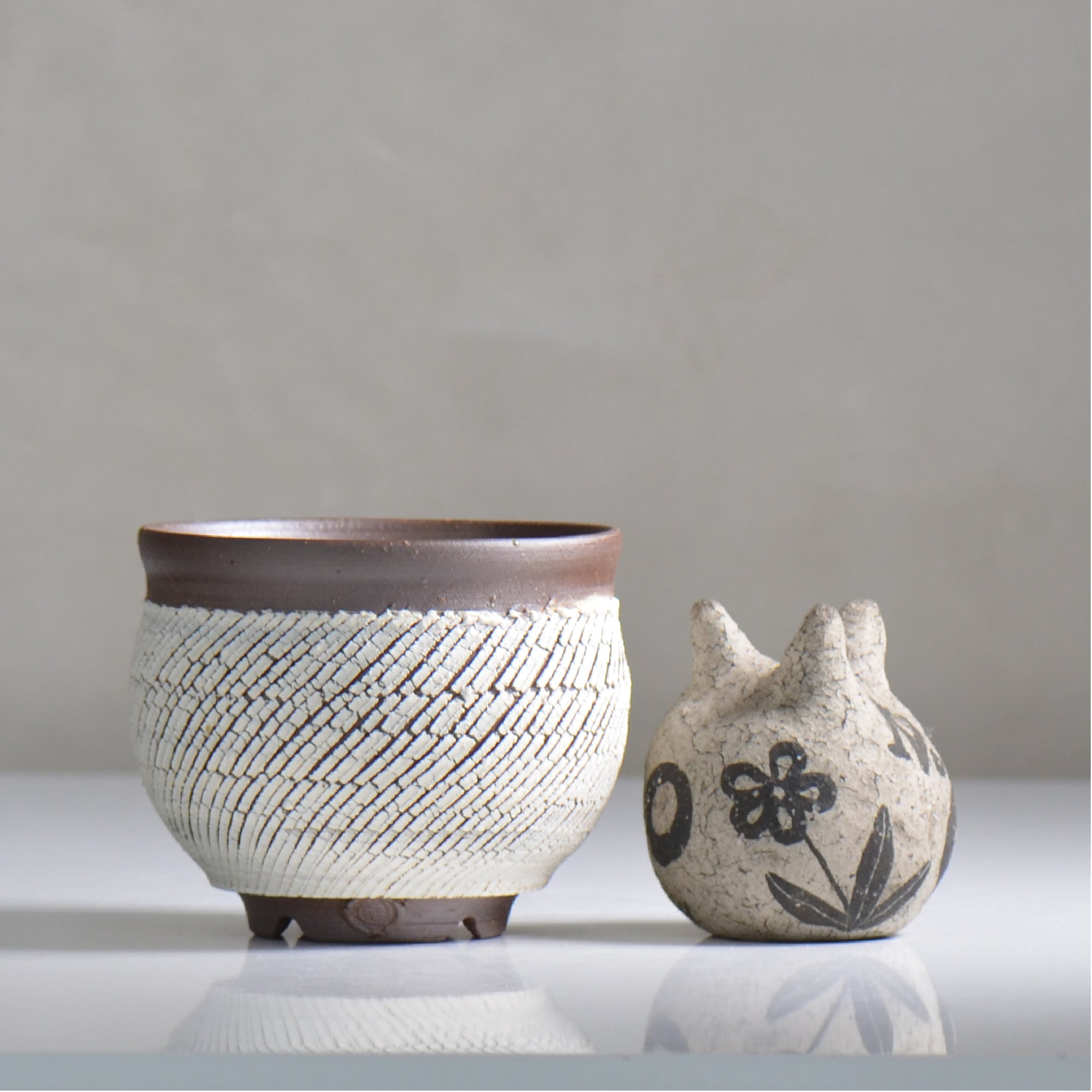 陶房Kibi / シュレッド/tk2_sd06_s  / 約 φ11.7cm / 植木鉢