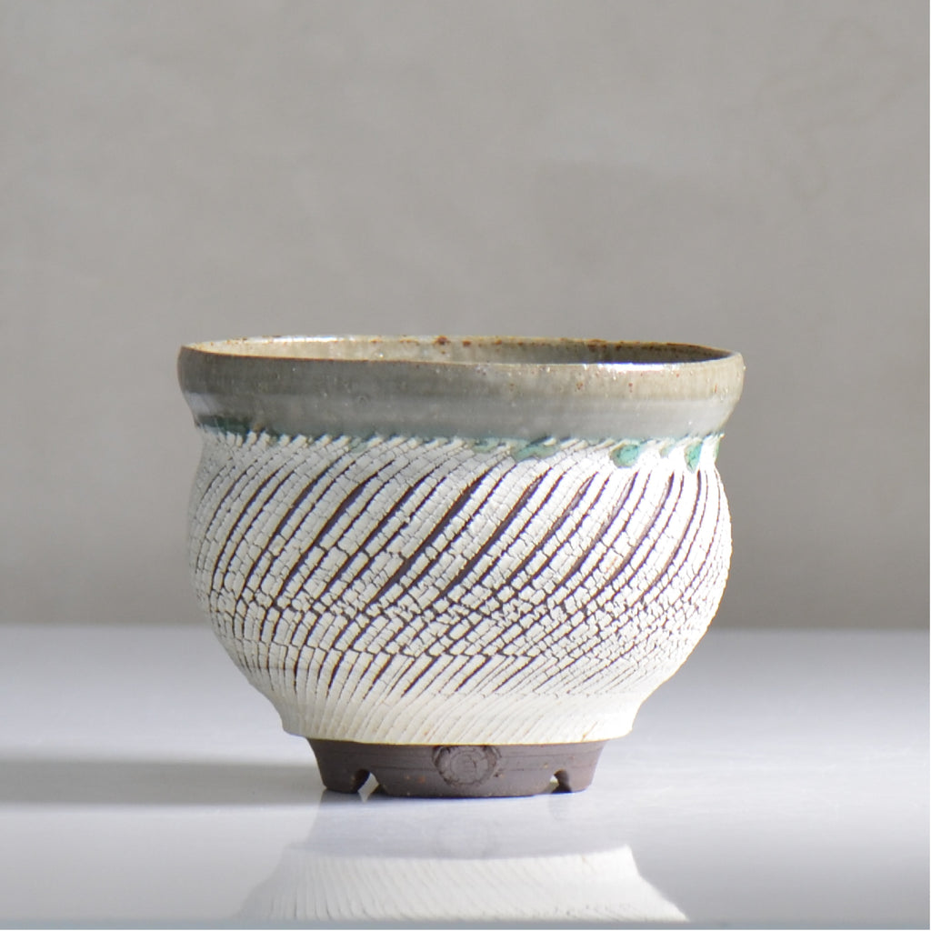 陶房Kibi / シュレッド/ tk2_sd08_m  / 約 φ13cm / 植木鉢