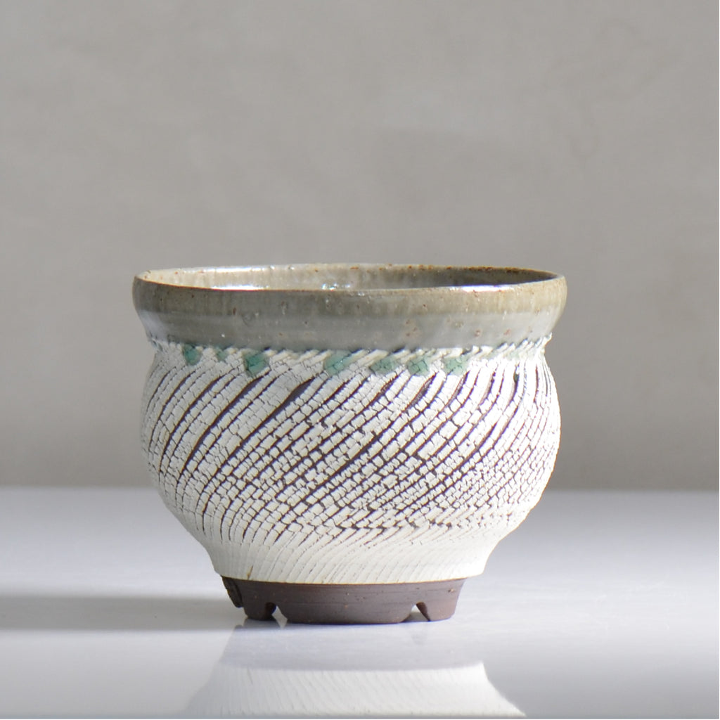 陶房Kibi / シュレッド/ tk2_sd08_m  / 約 φ13cm / 植木鉢