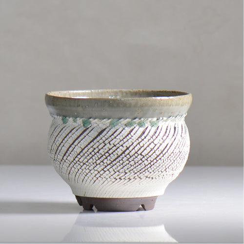 陶房Kibi / シュレッド/ tk2_sd08_m  / 約 φ13cm / 植木鉢