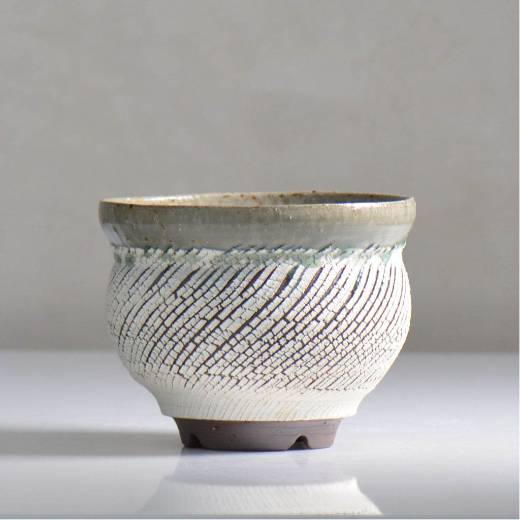 陶房Kibi / シュレッド/ tk2_sd08_m  / 約 φ13cm / 植木鉢