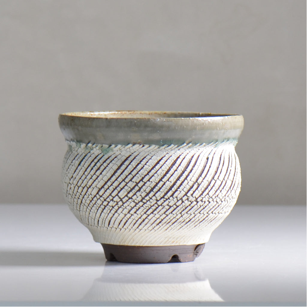 陶房Kibi / シュレッド/ tk2_sd08_m  / 約 φ13cm / 植木鉢