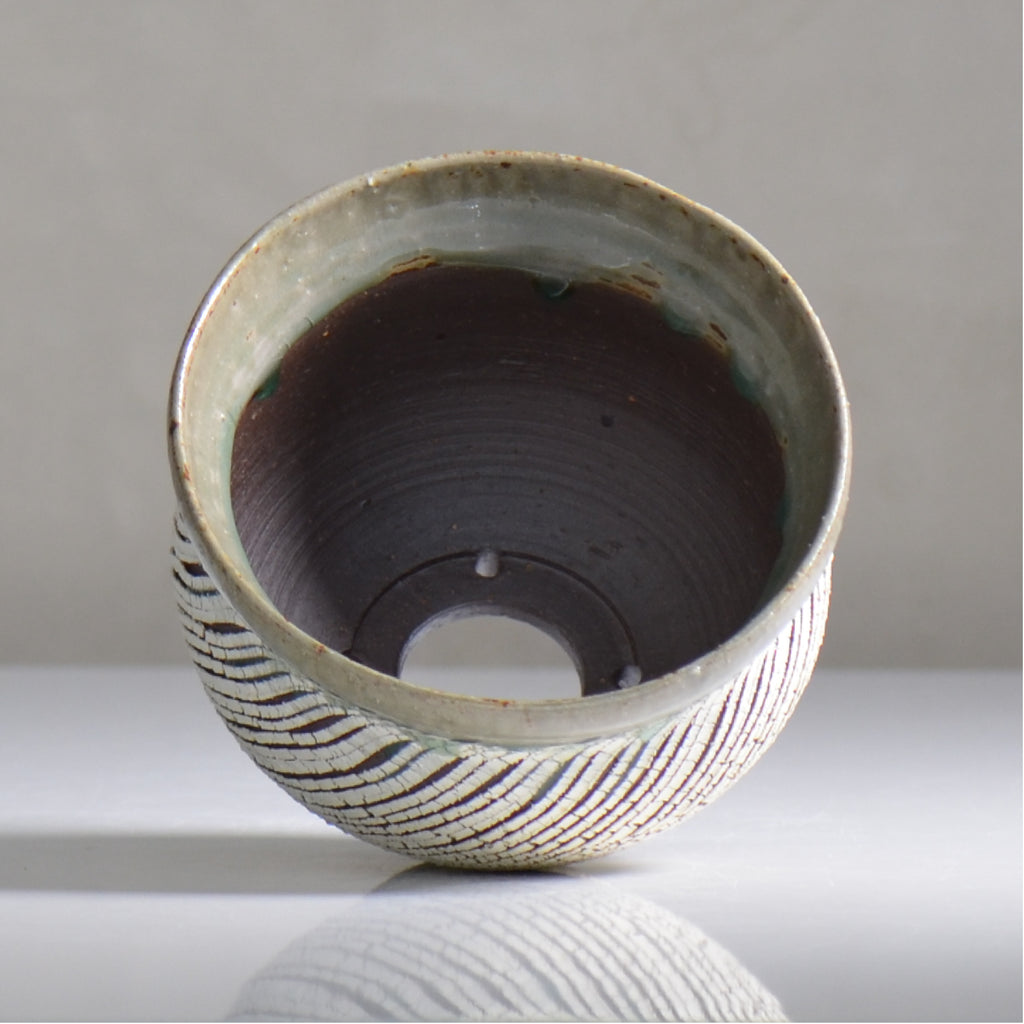 陶房Kibi / シュレッド/ tk2_sd08_m  / 約 φ13cm / 植木鉢