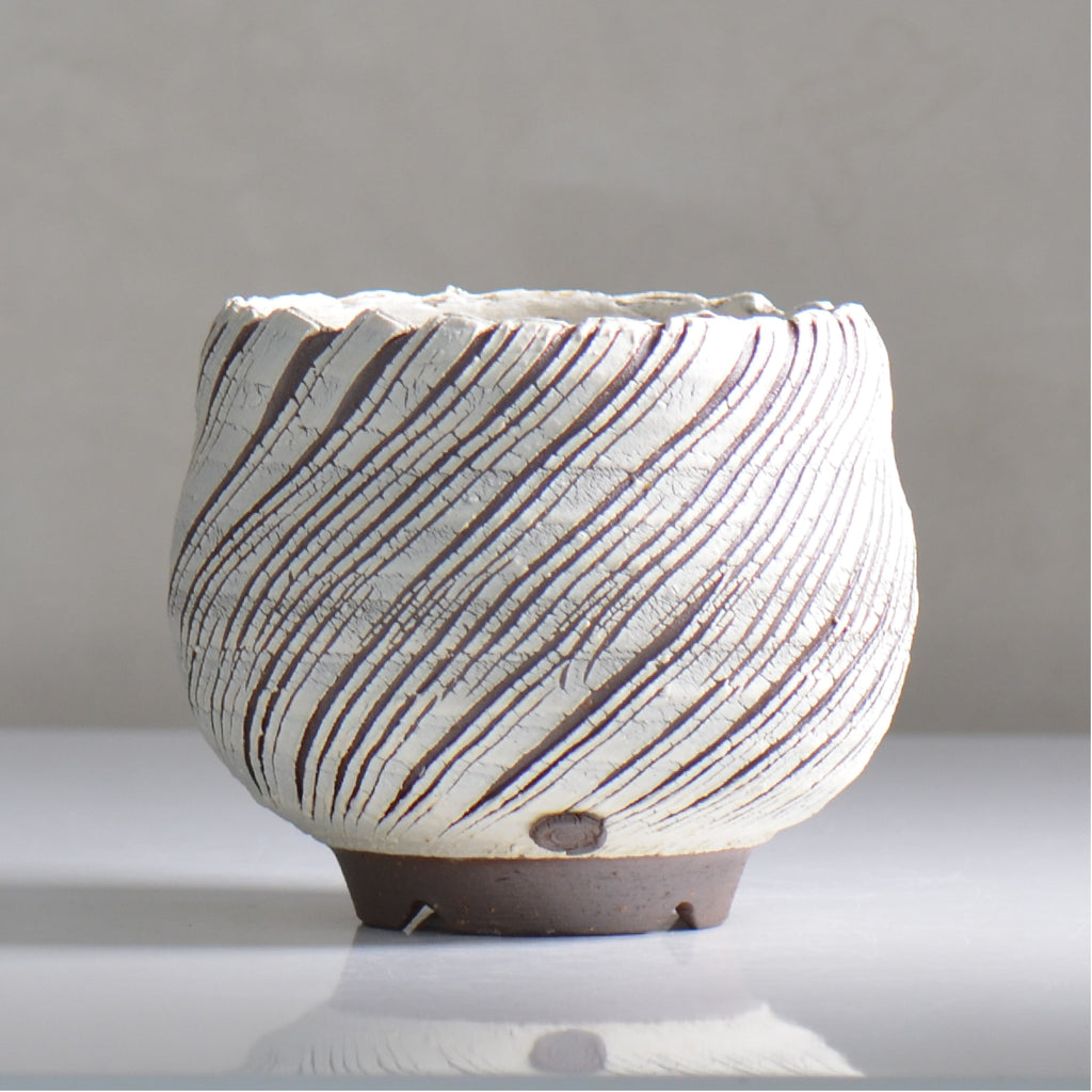 陶房Kibi / シュレッド/ tk2_sd09_m  / 約 φ12.5cm / 植木鉢