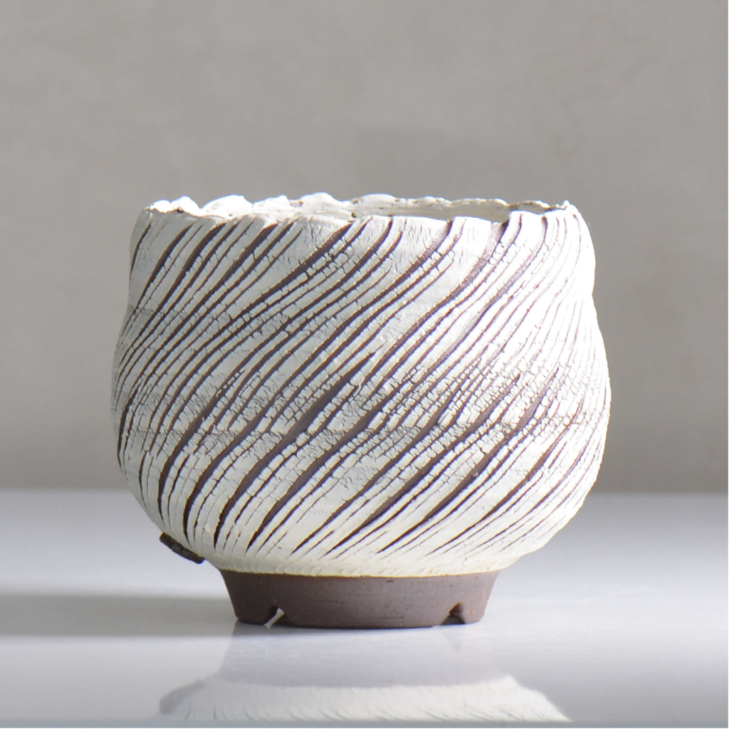 陶房Kibi / シュレッド/ tk2_sd09_m  / 約 φ12.5cm / 植木鉢
