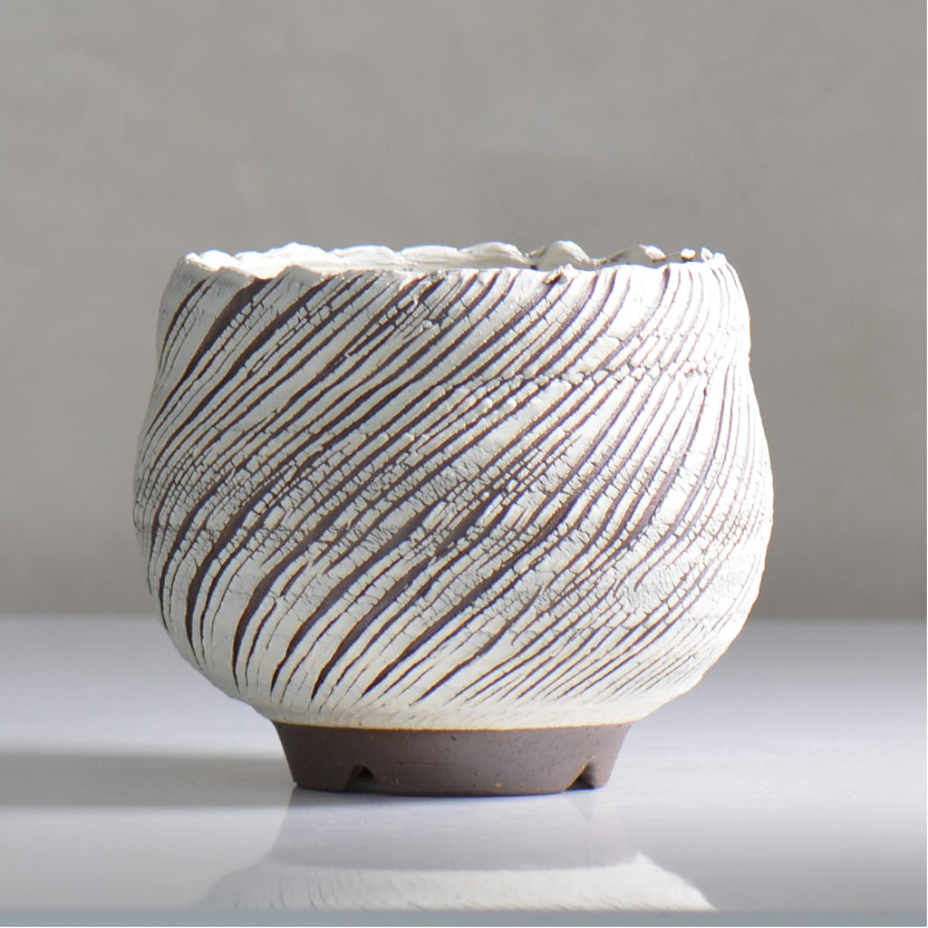 陶房Kibi / シュレッド/ tk2_sd09_m  / 約 φ12.5cm / 植木鉢