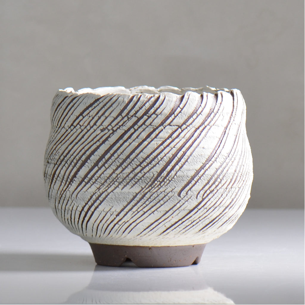 陶房Kibi / シュレッド/ tk2_sd09_m  / 約 φ12.5cm / 植木鉢