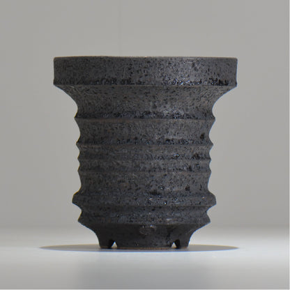 陶房Kibi / ジェットブラック/ tk_jb01_m  / 約 φ14.8cm / 植木鉢