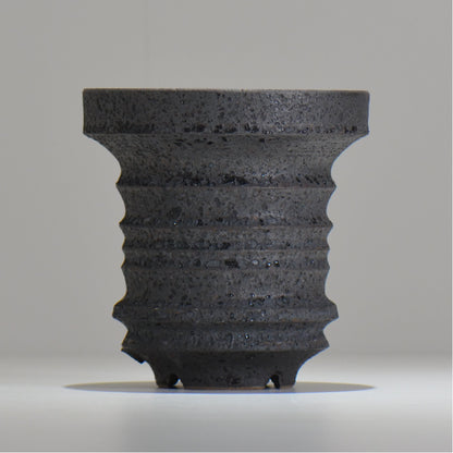 陶房Kibi / ジェットブラック/ tk_jb01_m  / 約 φ14.8cm / 植木鉢