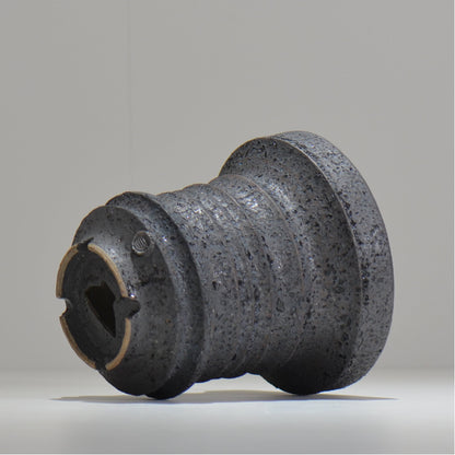 陶房Kibi / ジェットブラック/ tk_jb01_m  / 約 φ14.8cm / 植木鉢