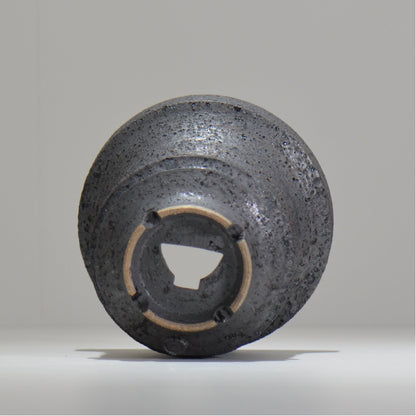陶房Kibi / ジェットブラック/ tk_jb01_m  / 約 φ14.8cm / 植木鉢