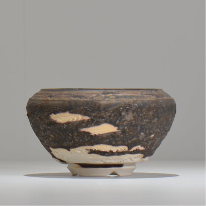 陶房Kibi / ツートン/tk_tw01_m  / 約 φ12.7cm / 植木鉢