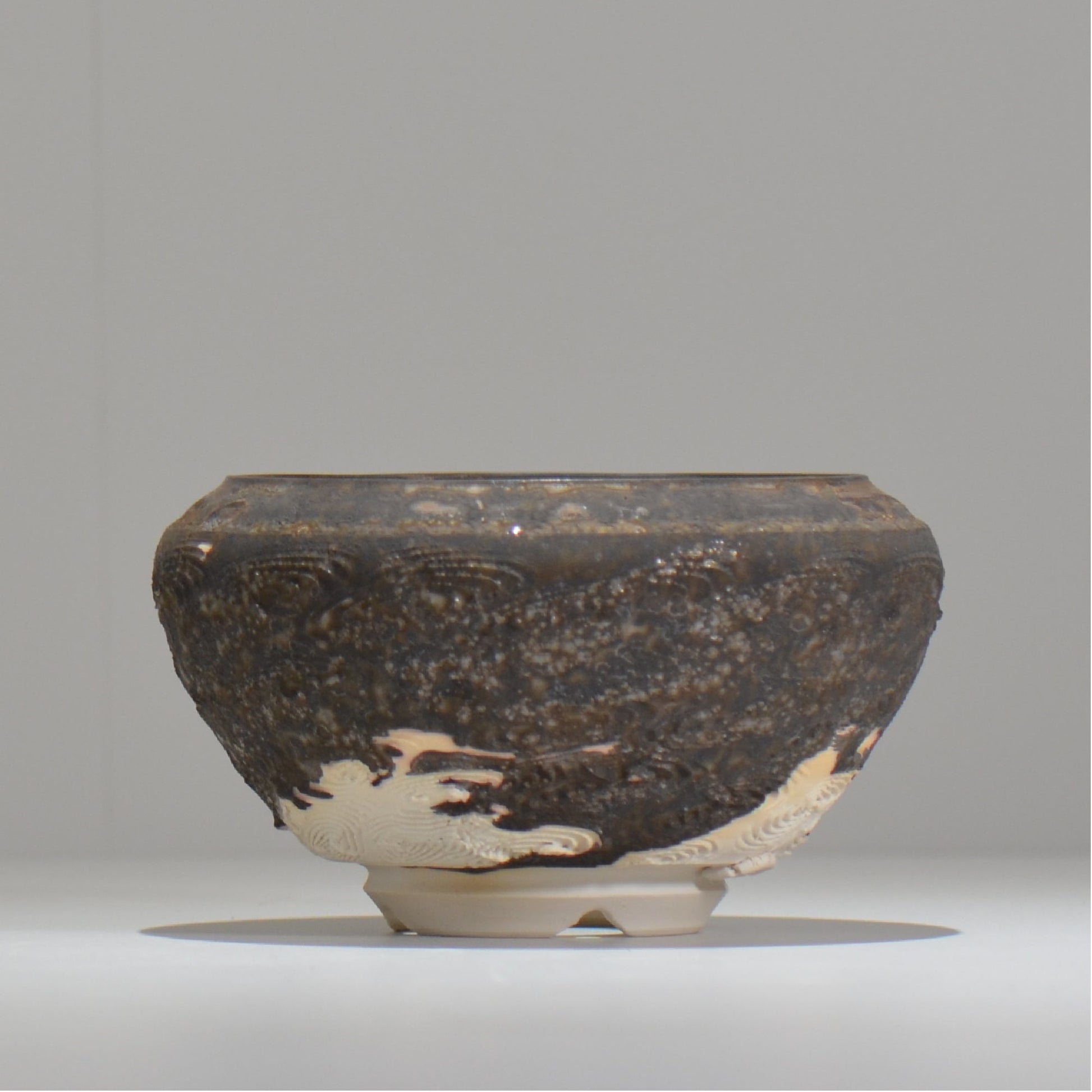 陶房Kibi / ツートン/tk_tw01_m  / 約 φ12.7cm / 植木鉢