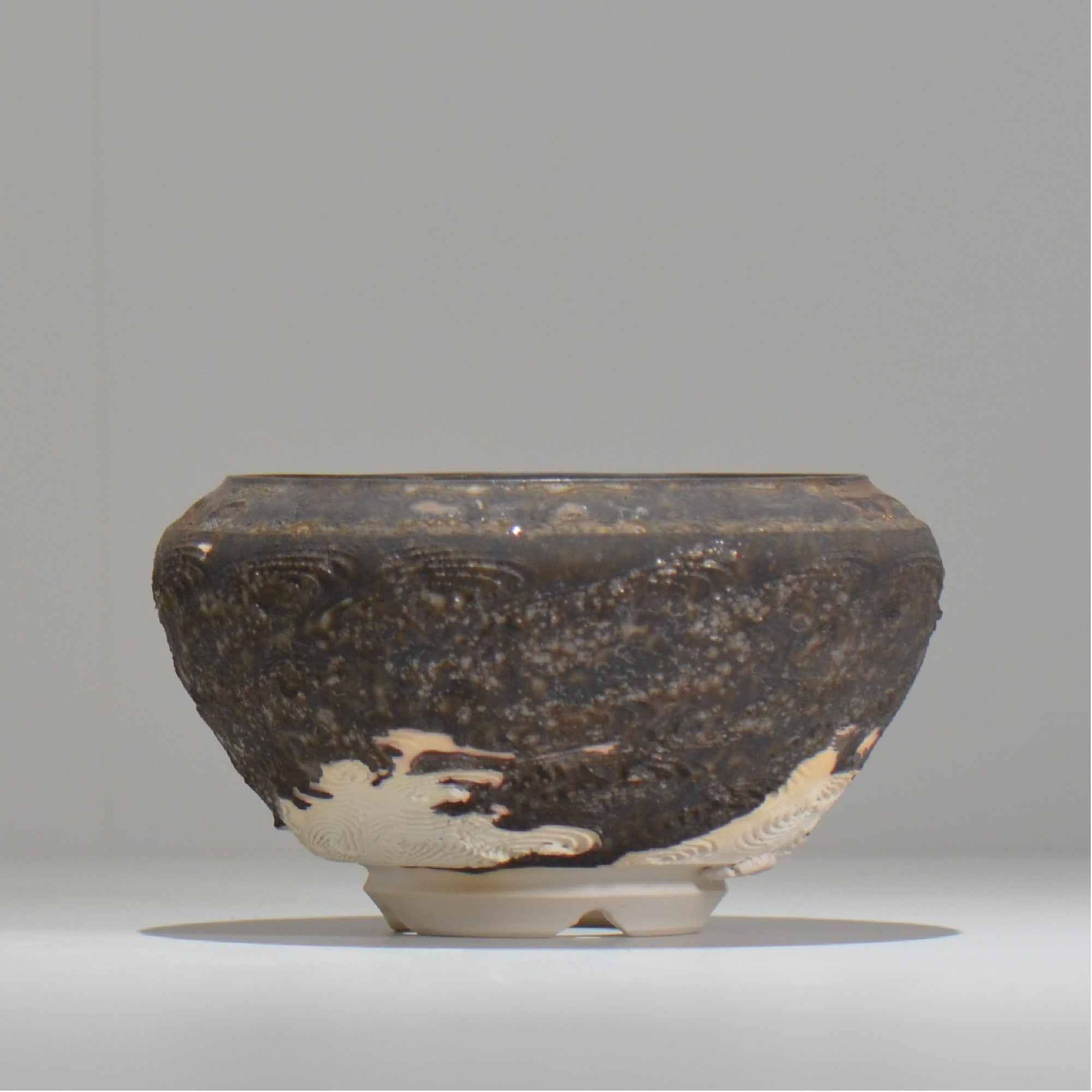 陶房Kibi / ツートン/tk_tw01_m  / 約 φ12.7cm / 植木鉢