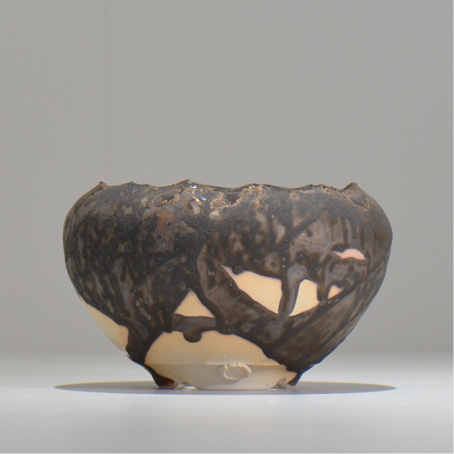陶房Kibi / ツートン/tk_tw02_s  / 約 φ12cm / 植木鉢