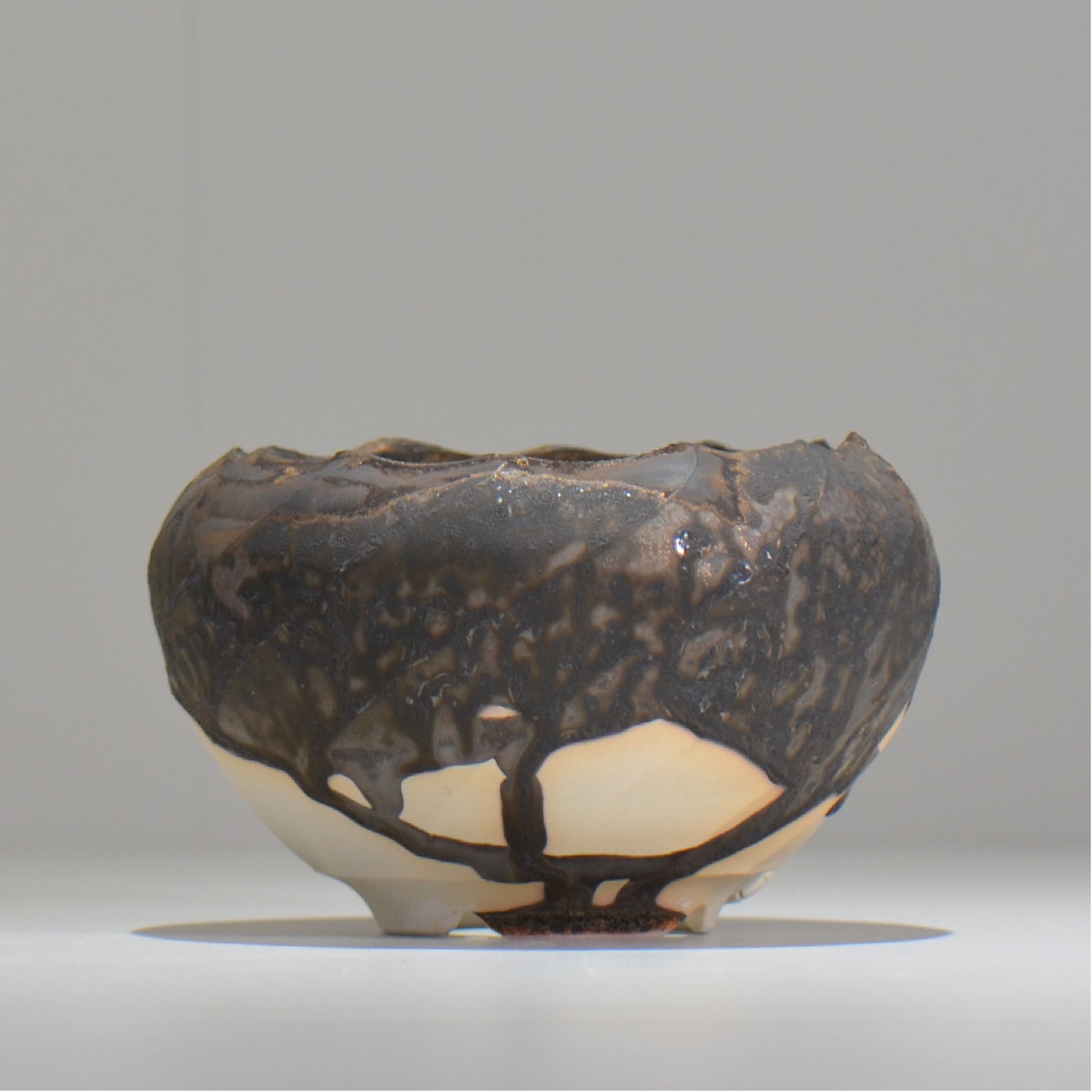 陶房Kibi / ツートン/tk_tw02_s  / 約 φ12cm / 植木鉢