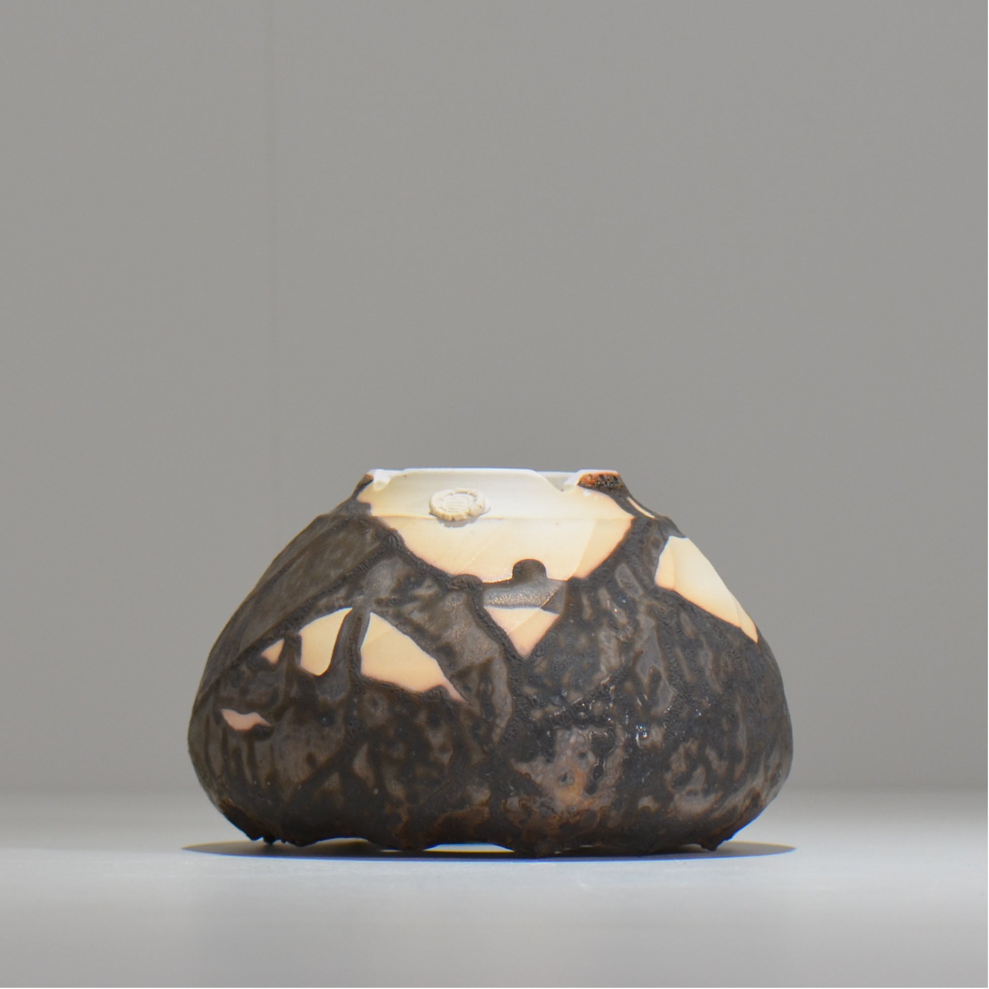 陶房Kibi / ツートン/tk_tw02_s  / 約 φ12cm / 植木鉢