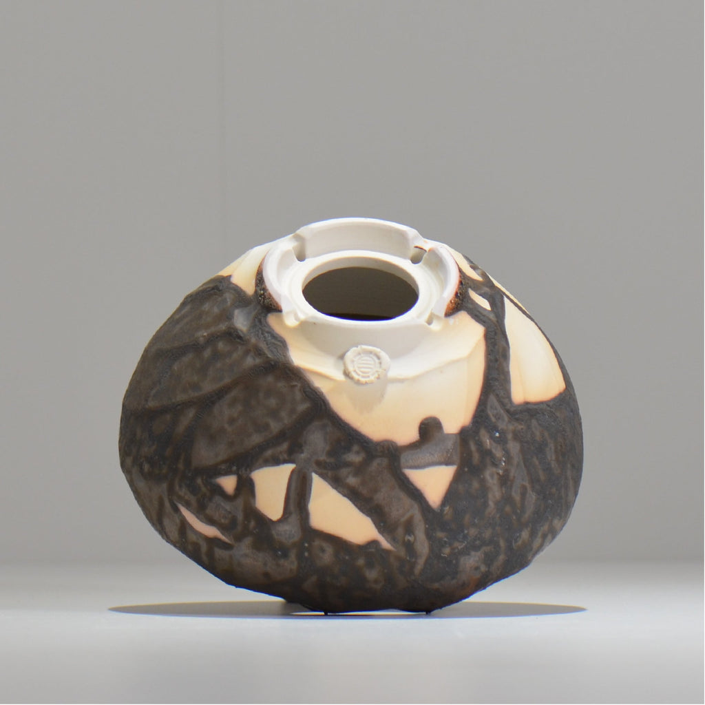 陶房Kibi / ツートン/tk_tw02_s  / 約 φ12cm / 植木鉢