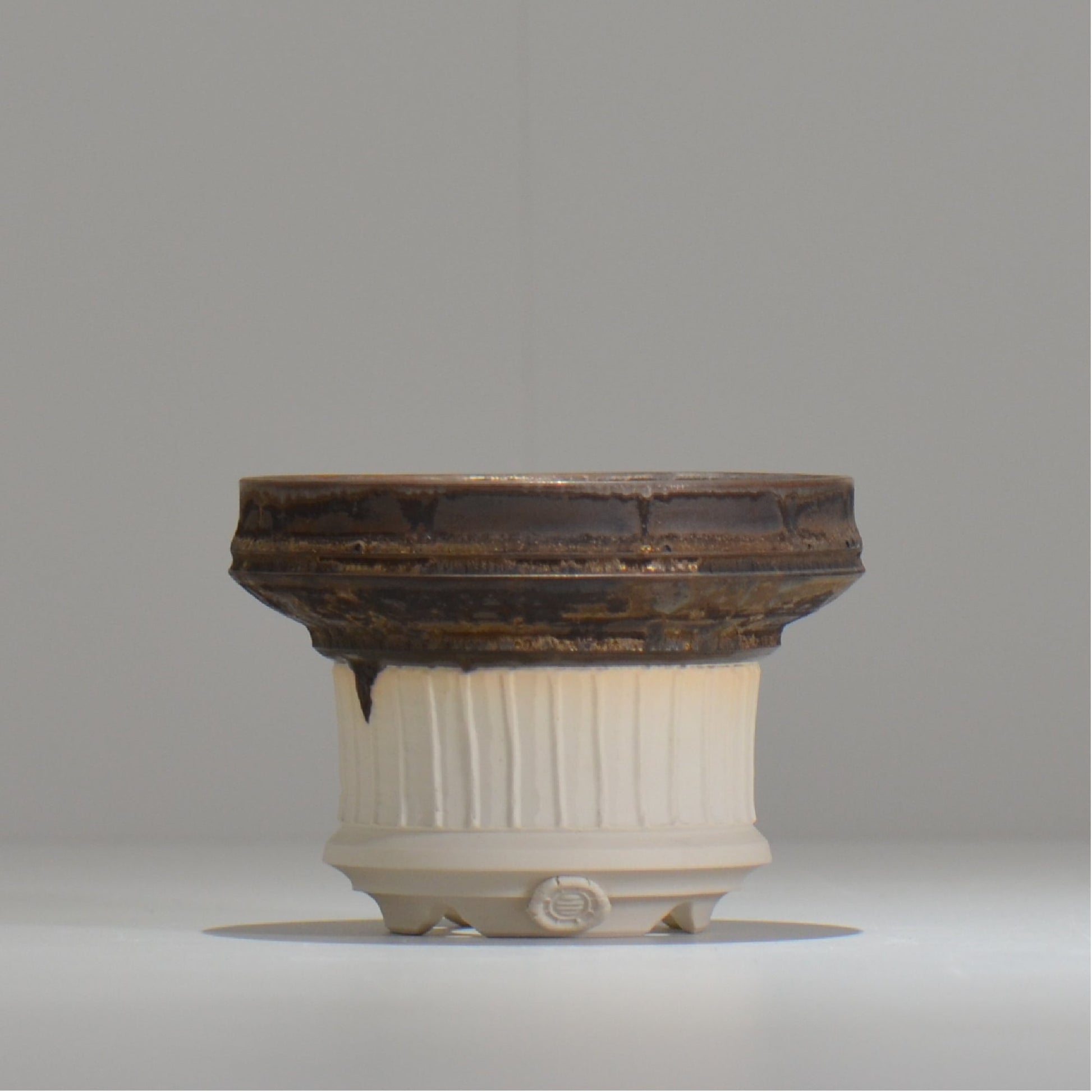 陶房Kibi / ツートン/tk_tw03_s  / 約 φ11cm / 植木鉢