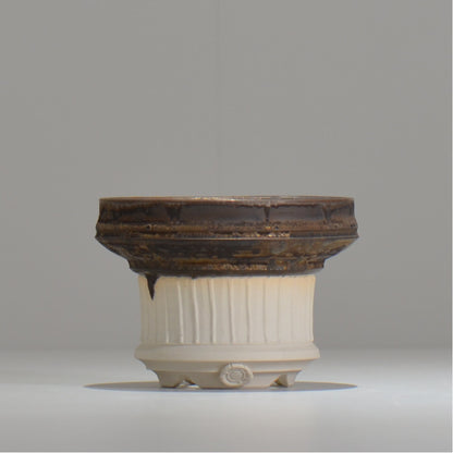 陶房Kibi / ツートン/tk_tw03_s  / 約 φ11cm / 植木鉢