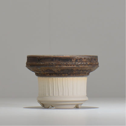 陶房Kibi / ツートン/tk_tw03_s  / 約 φ11cm / 植木鉢