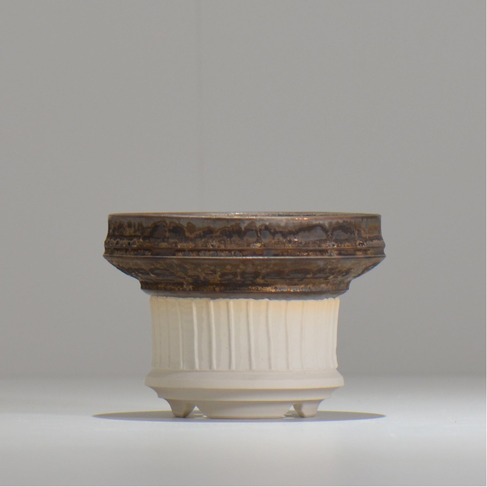 陶房Kibi / ツートン/tk_tw03_s  / 約 φ11cm / 植木鉢