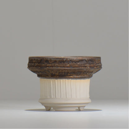 陶房Kibi / ツートン/tk_tw03_s  / 約 φ11cm / 植木鉢