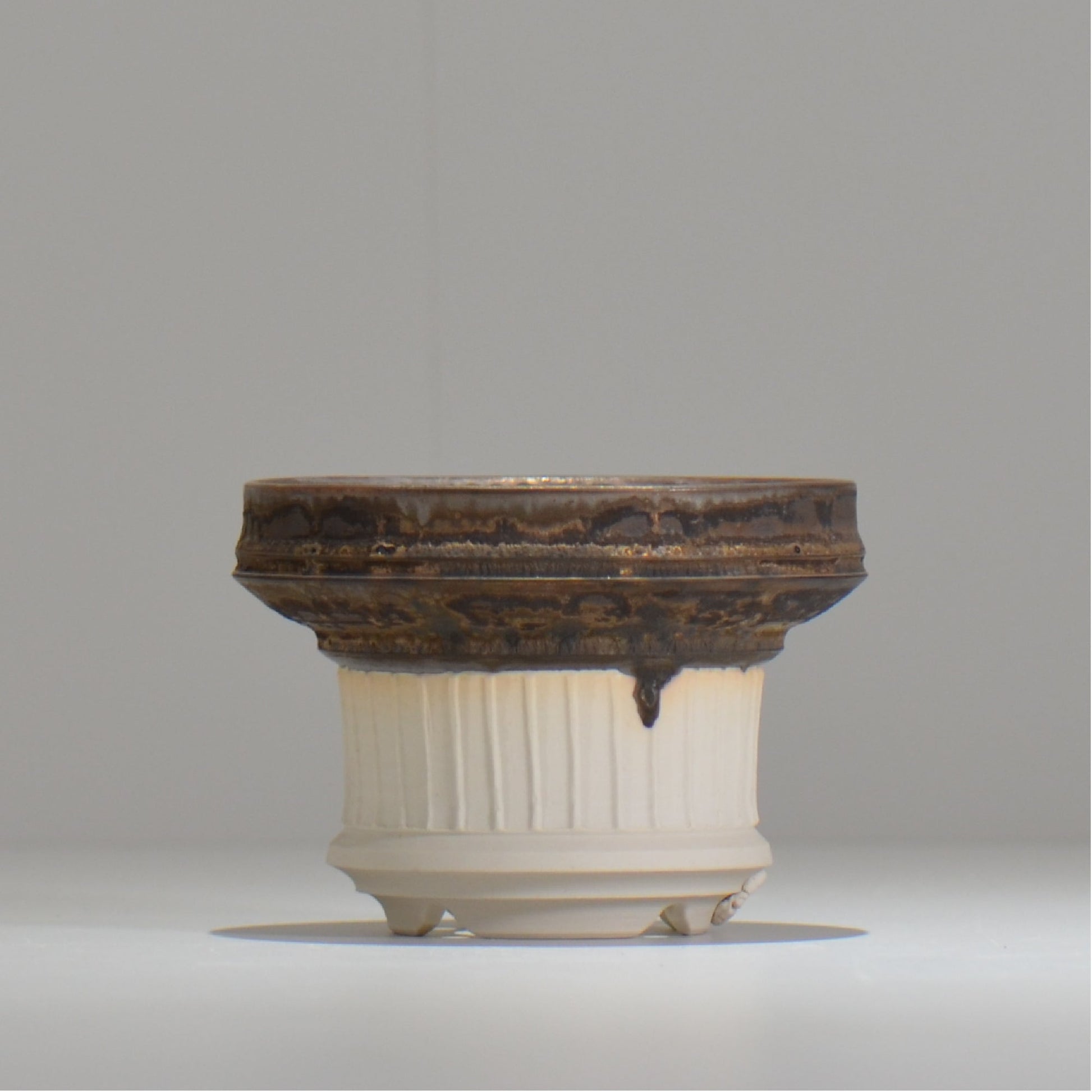 陶房Kibi / ツートン/tk_tw03_s  / 約 φ11cm / 植木鉢