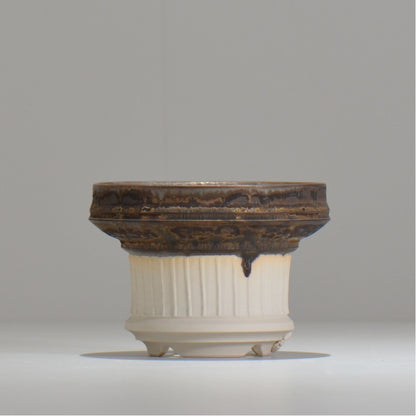 陶房Kibi / ツートン/tk_tw03_s  / 約 φ11cm / 植木鉢