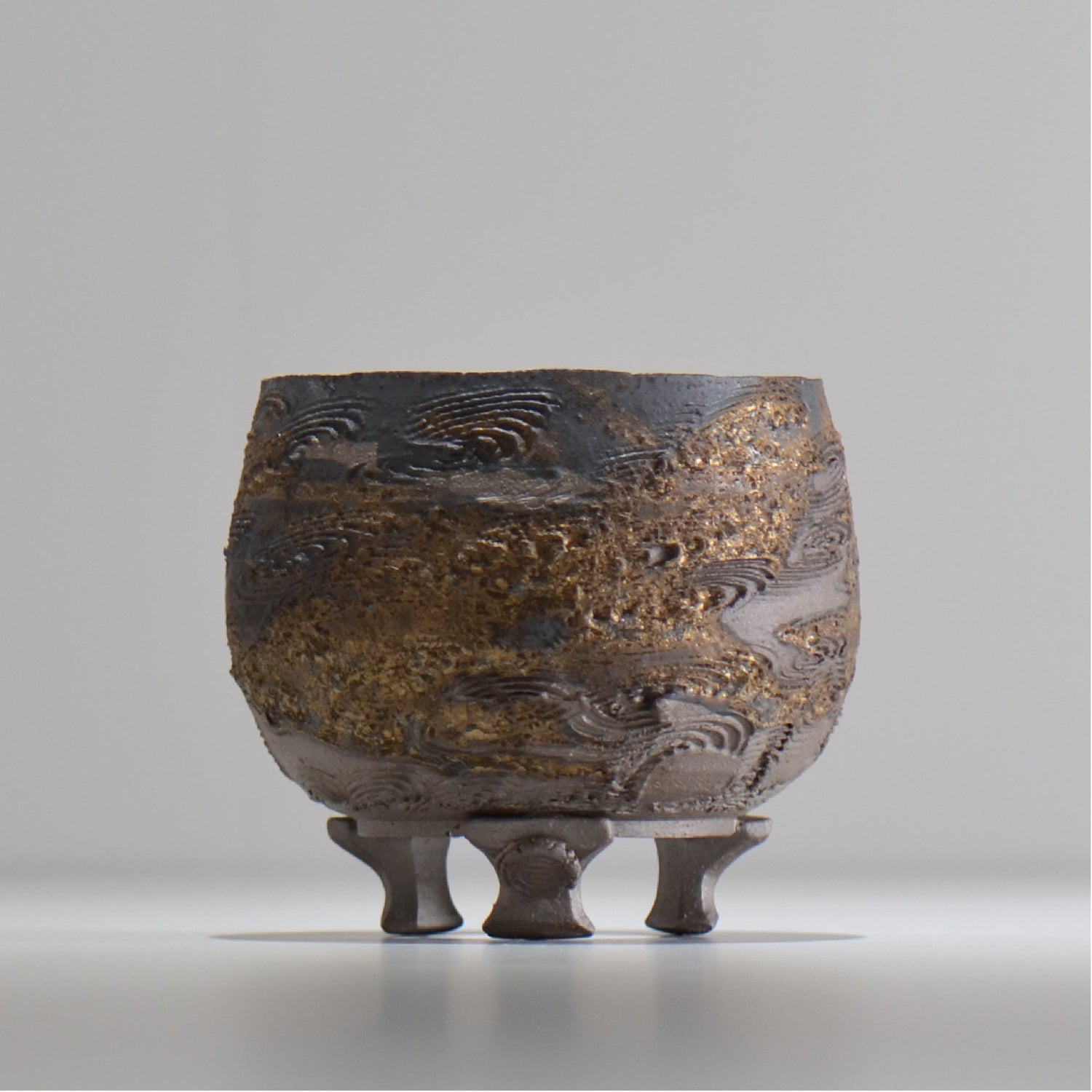 陶房Kibi / 金泥 / tkki_01_s  / 約 φ9.6cm / 植木鉢