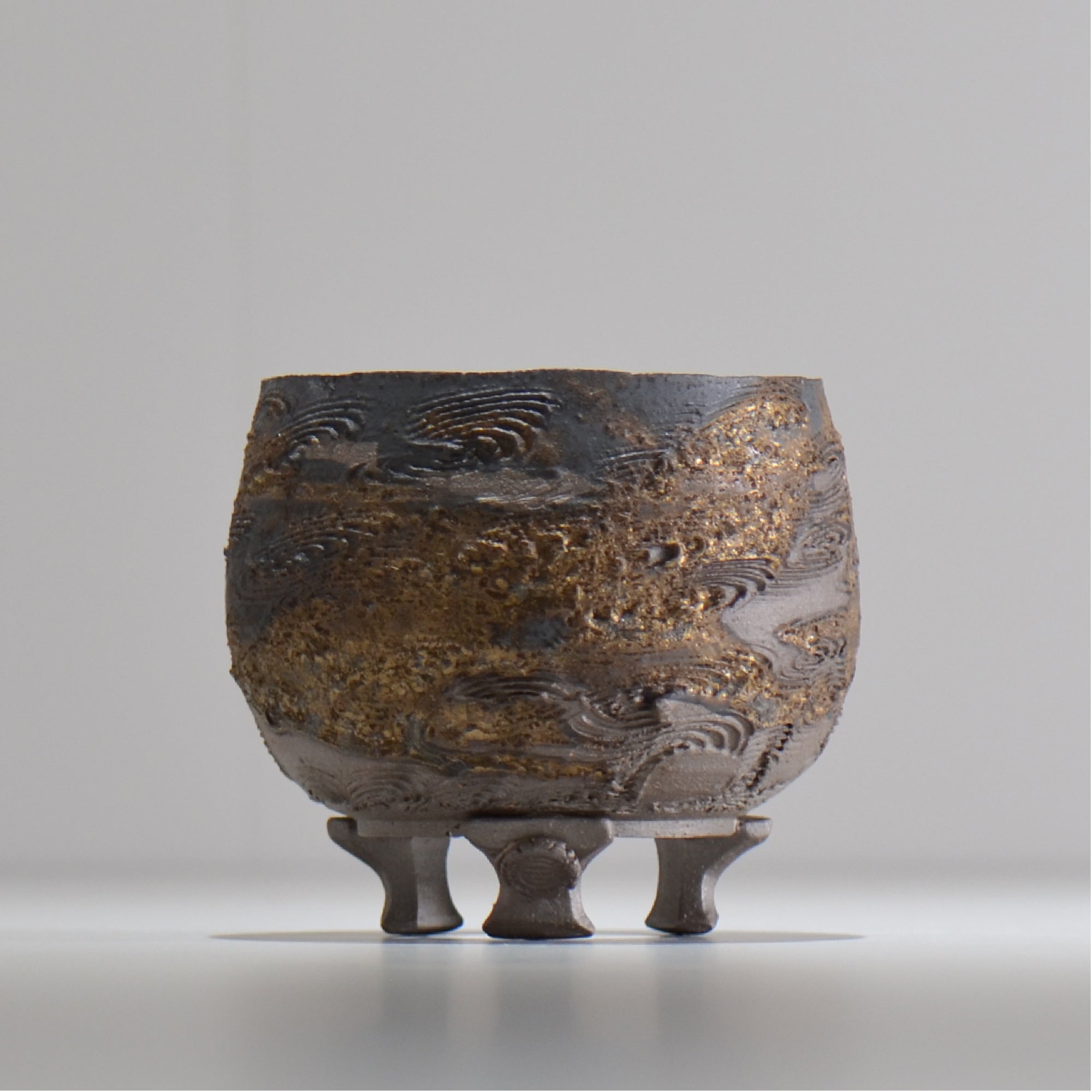 陶房Kibi / 金泥 / tkki_01_s  / 約 φ9.6cm / 植木鉢
