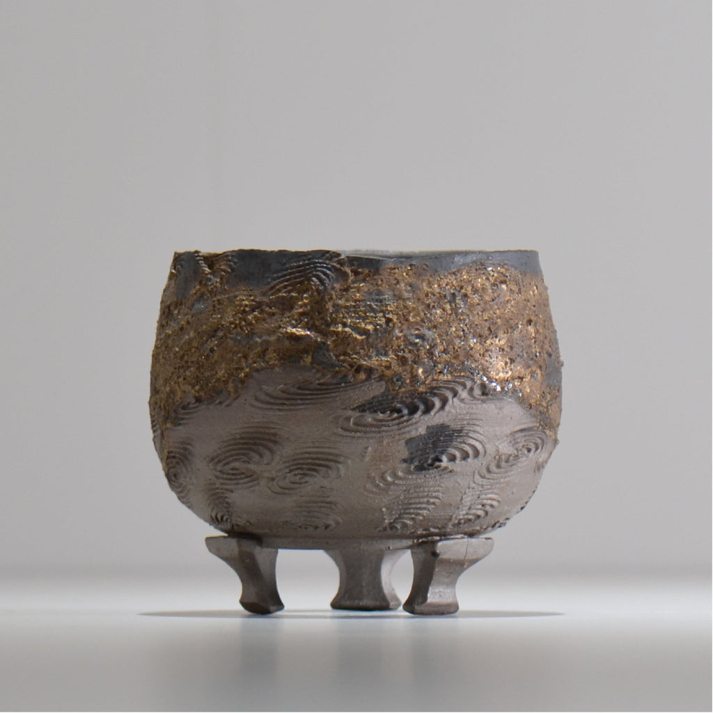 陶房Kibi / 金泥 / tkki_01_s  / 約 φ9.6cm / 植木鉢