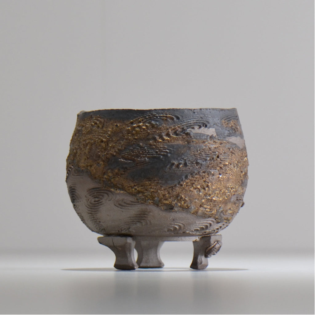 陶房Kibi / 金泥 / tkki_01_s  / 約 φ9.6cm / 植木鉢