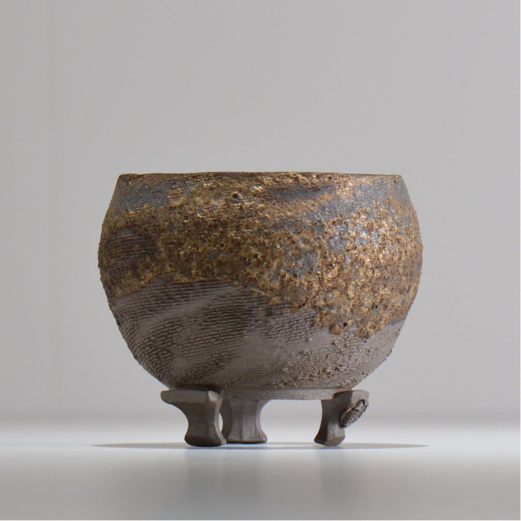 陶房Kibi / 金泥 / tkki_02_s  / 約 φ10.5cm / 植木鉢