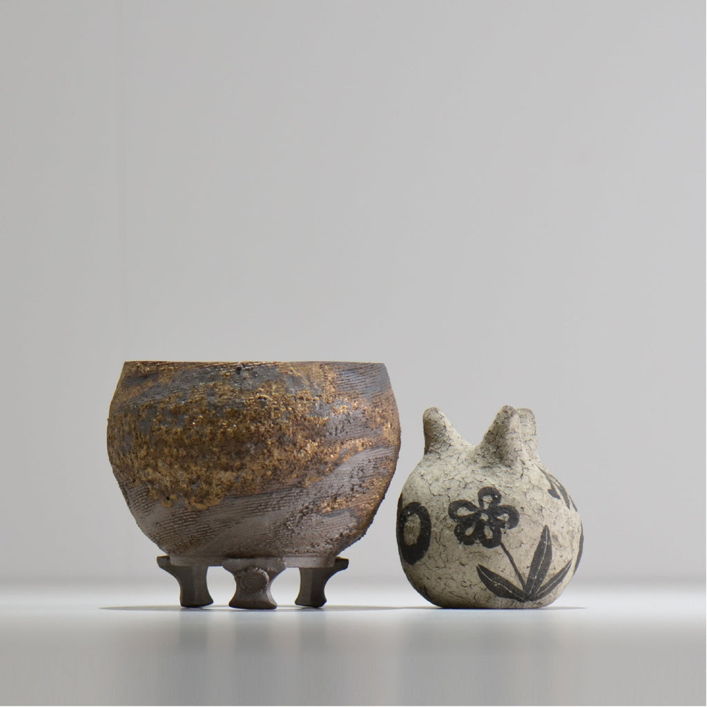陶房Kibi / 金泥 / tkki_02_s  / 約 φ10.5cm / 植木鉢